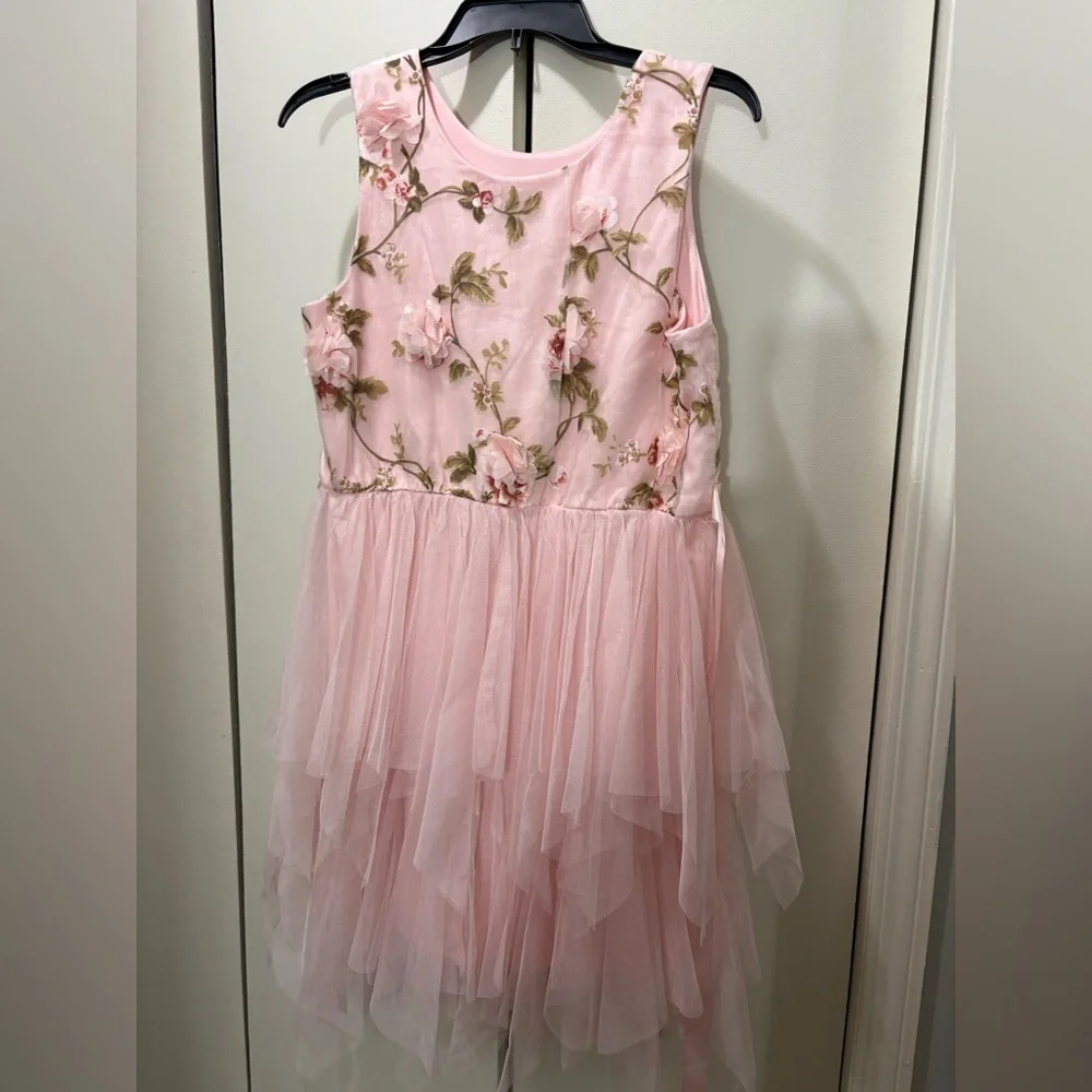 Lilt Pink Floral Kids Dress - Picture 1 of 8